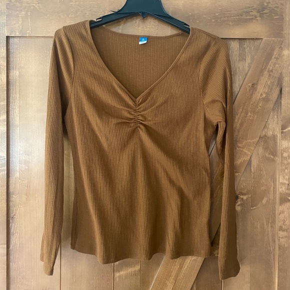 Old Navy Long Sleeve Cinched Front Rib Knit Shirt size XL Tall - Picture 2 of 5